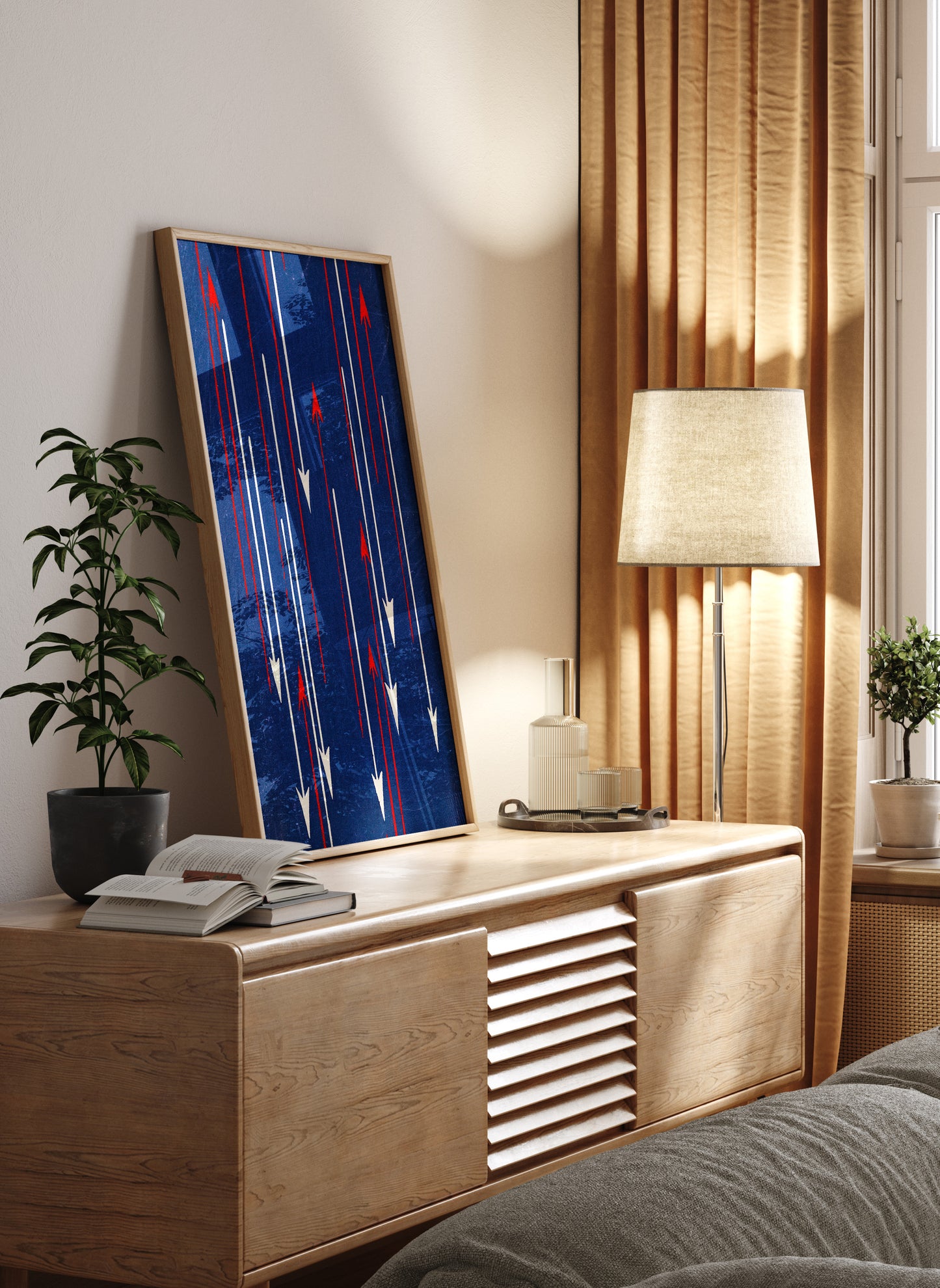 Directional Arrows – Meiji Era Japanese Woodblock Textile Print