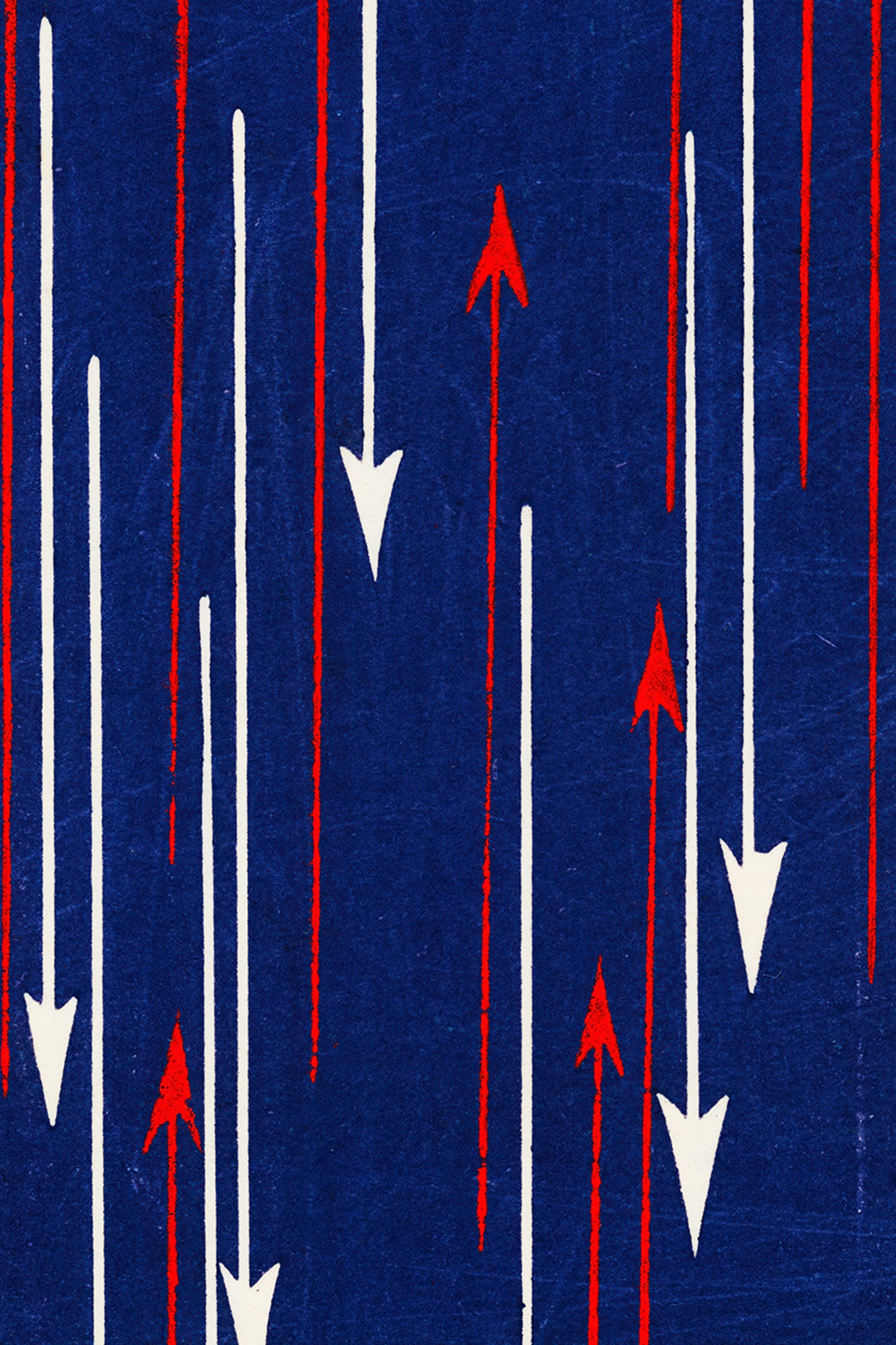Directional Arrows – Meiji Era Japanese Woodblock Textile Print