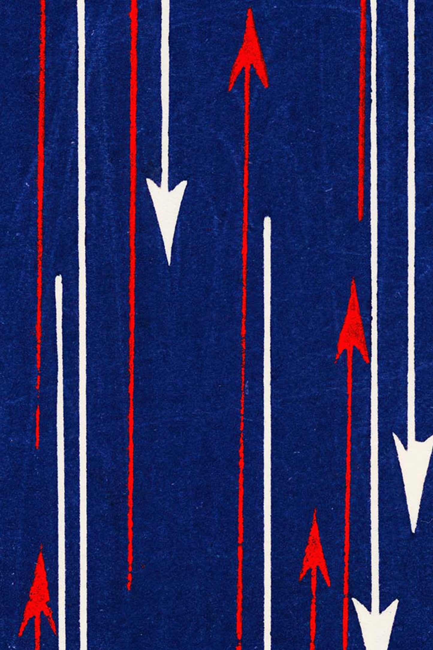 Directional Arrows – Meiji Era Japanese Woodblock Textile Print