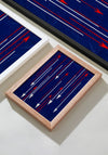 Directional Arrows – Meiji Era Japanese Woodblock Textile Print