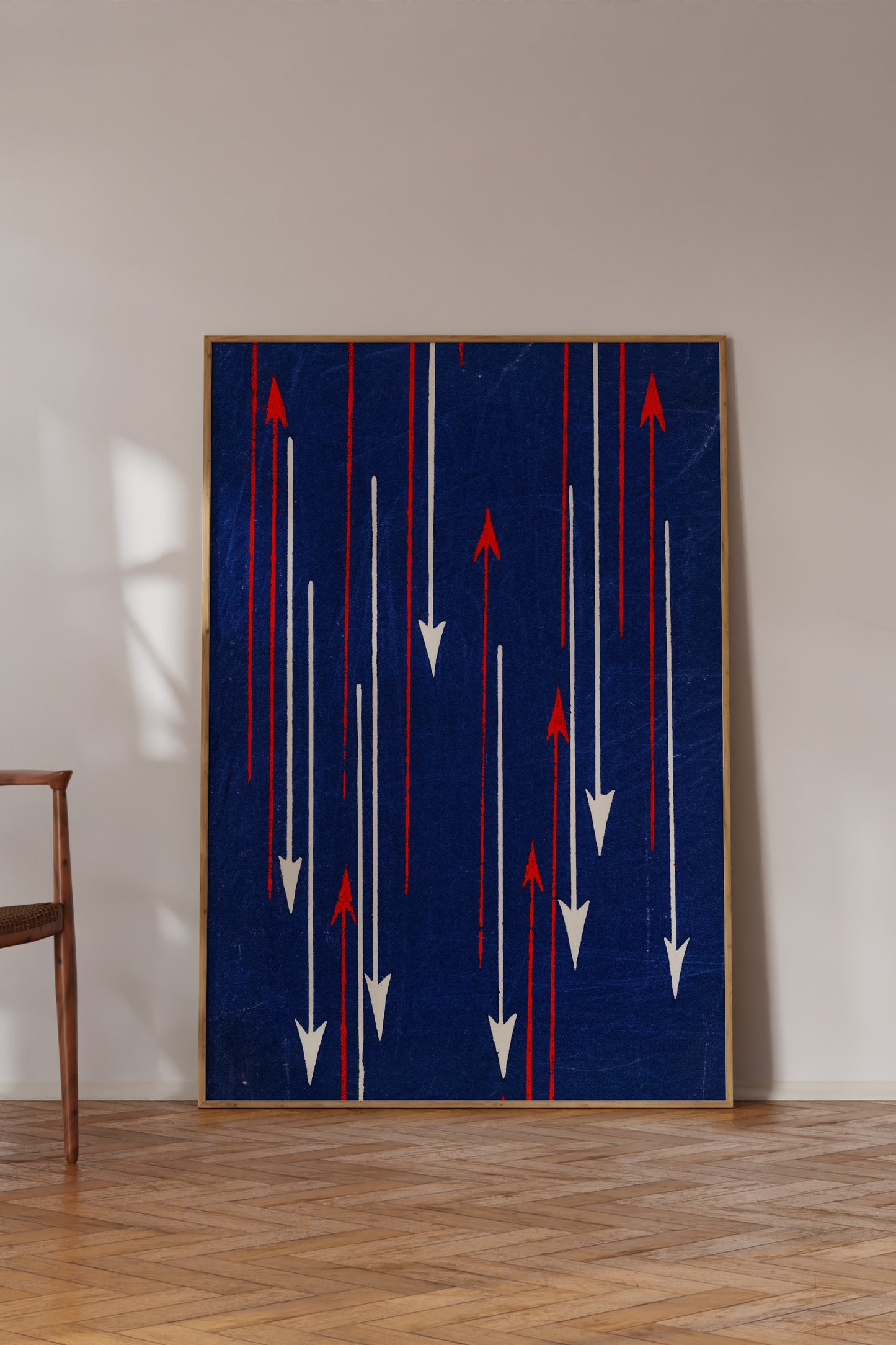 Directional Arrows – Meiji Era Japanese Woodblock Textile Print