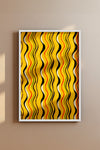 Golden Undulation – Meiji Era Japanese Woodblock Textile Print