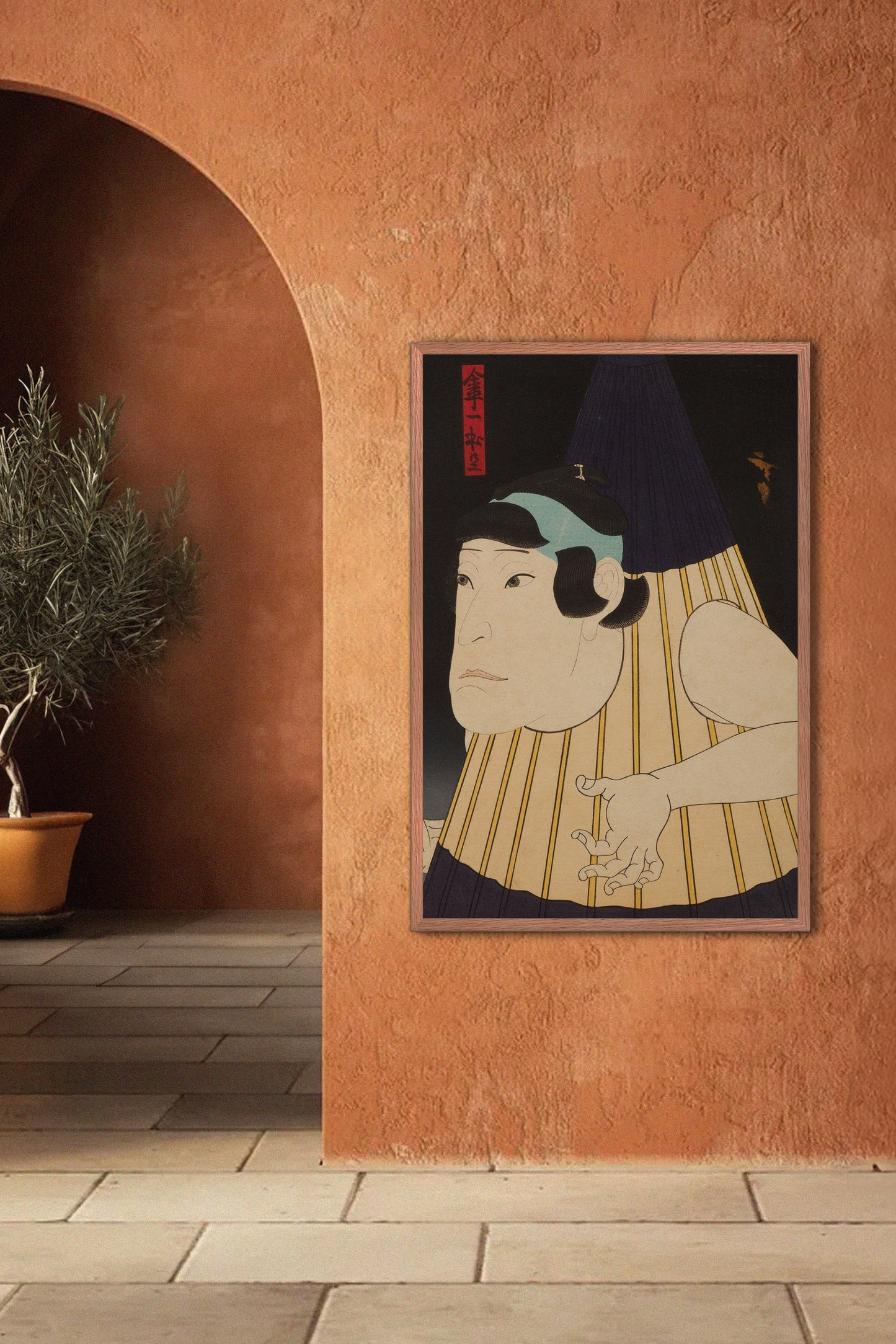 Vintage Japanese Kabuki One-Legged Umbrella Monster Print – Ukiyo-e Wall Art