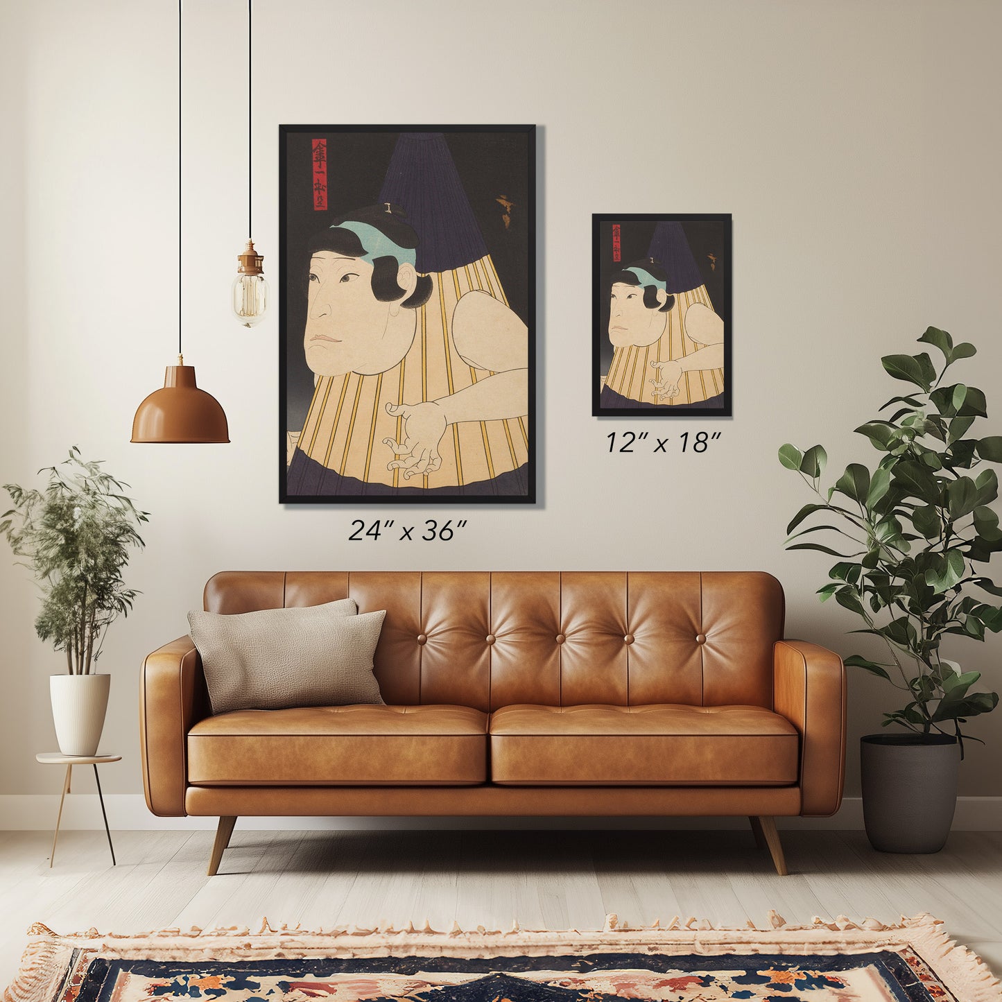 Vintage Japanese Kabuki One-Legged Umbrella Monster Print – Ukiyo-e Wall Art