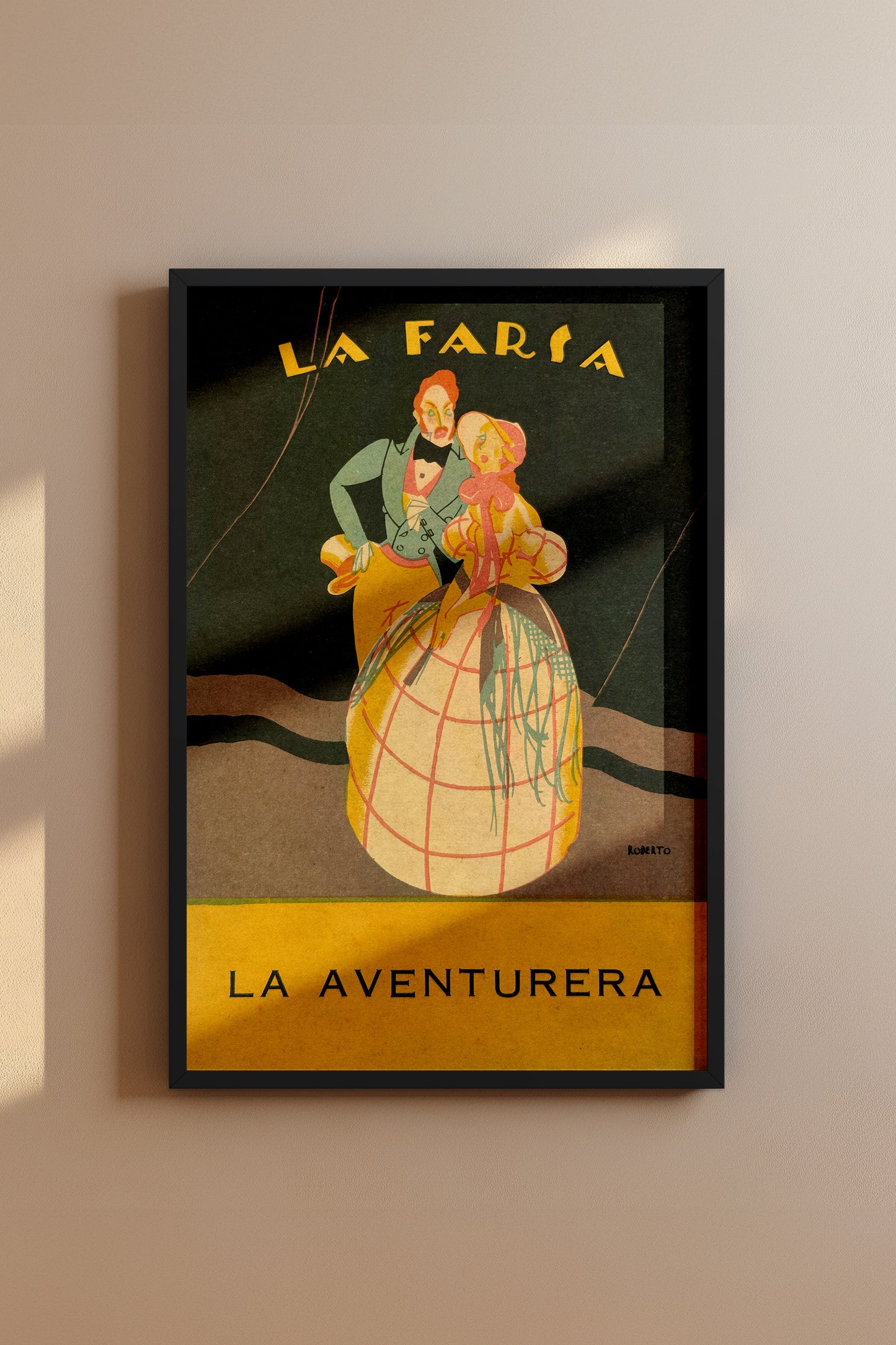 La Farsa – La Aventurera 1920s Spanish Art Deco Vintage Poster Print