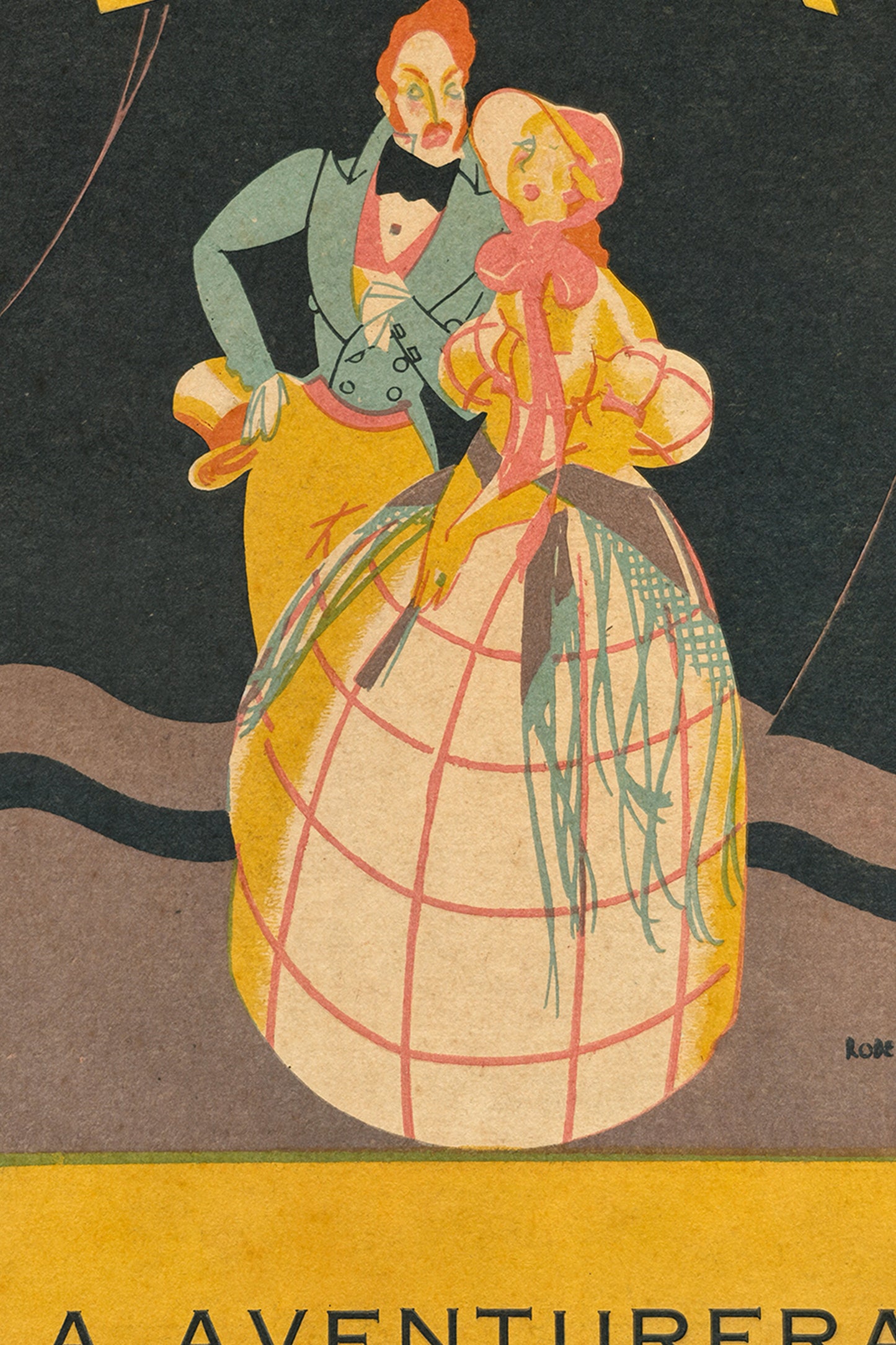 La Farsa – La Aventurera 1920s Spanish Art Deco Vintage Poster Print