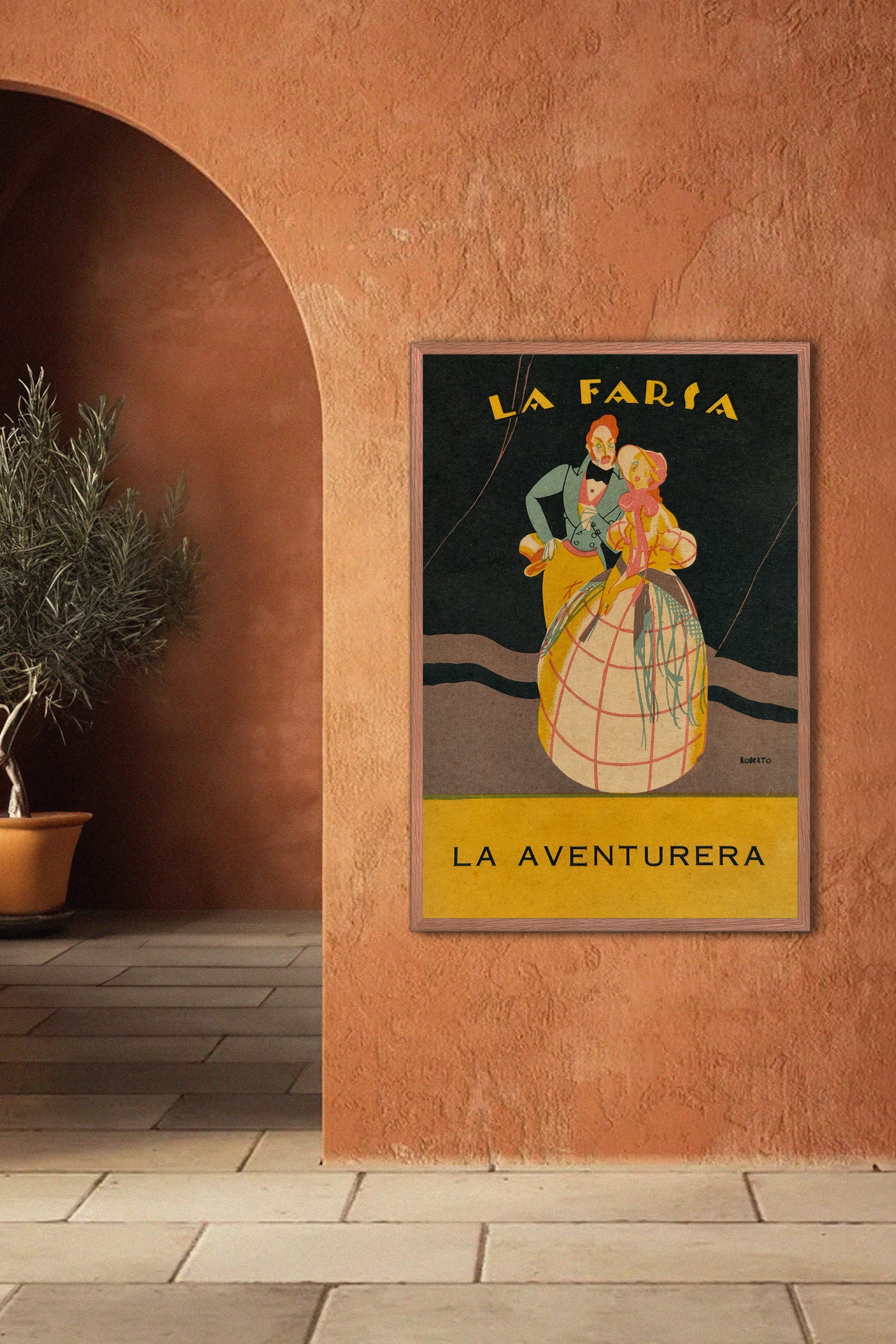 La Farsa – La Aventurera 1920s Spanish Art Deco Vintage Poster Print