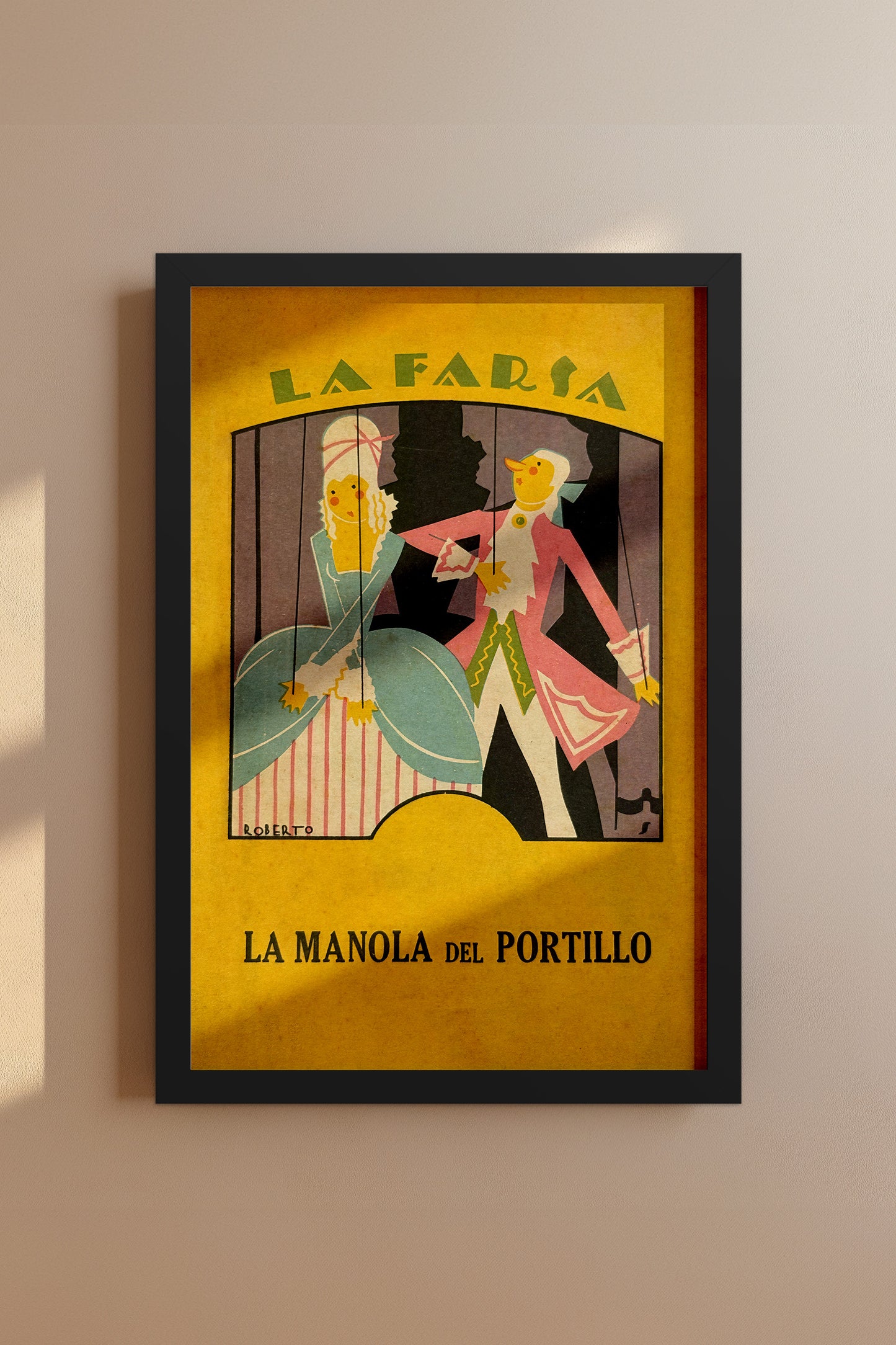La Farsa – La Manola del Portillo 1920s Spanish Art Deco Vintage Poster Print