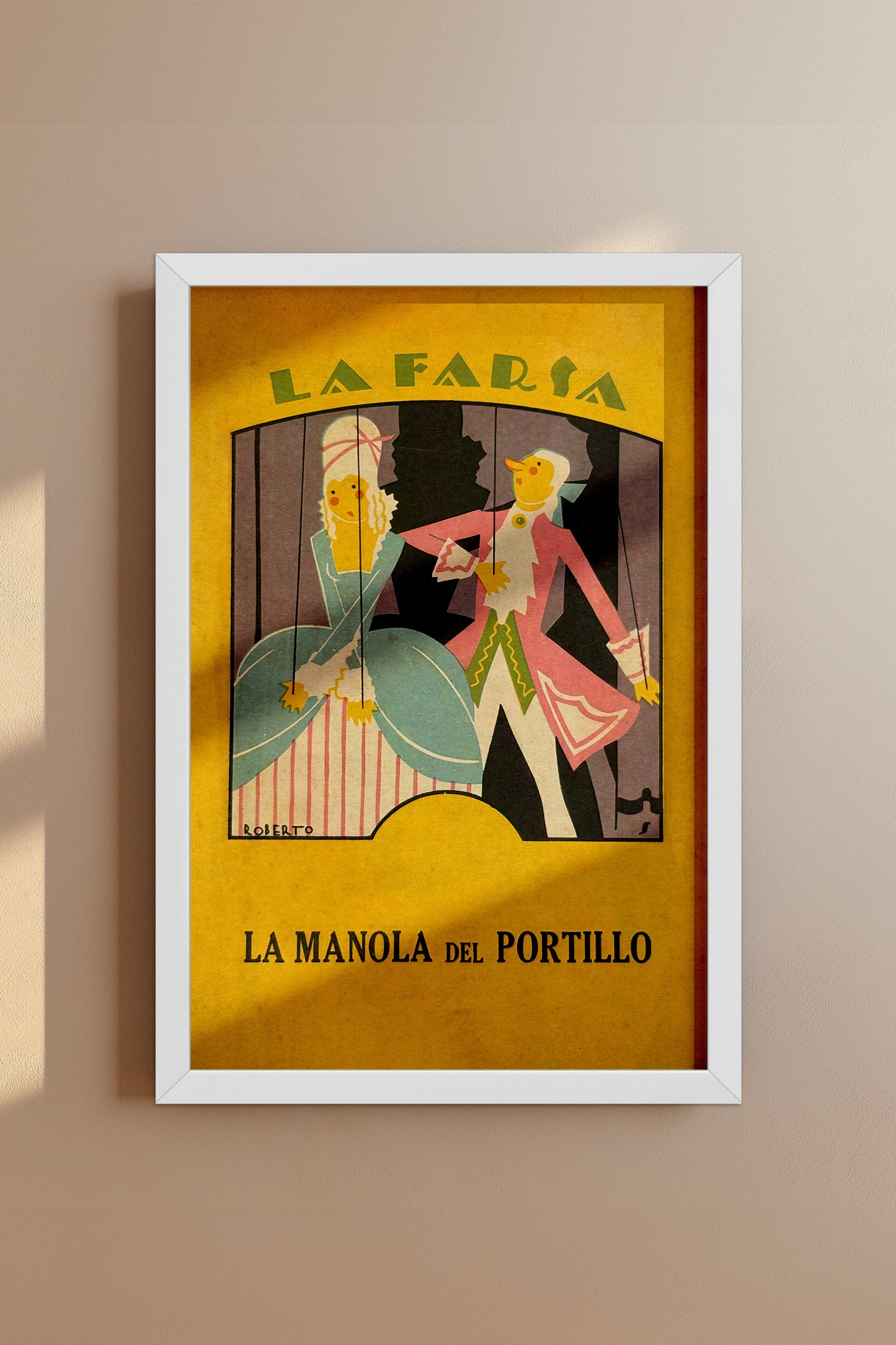 La Farsa – La Manola del Portillo 1920s Spanish Art Deco Vintage Poster Print