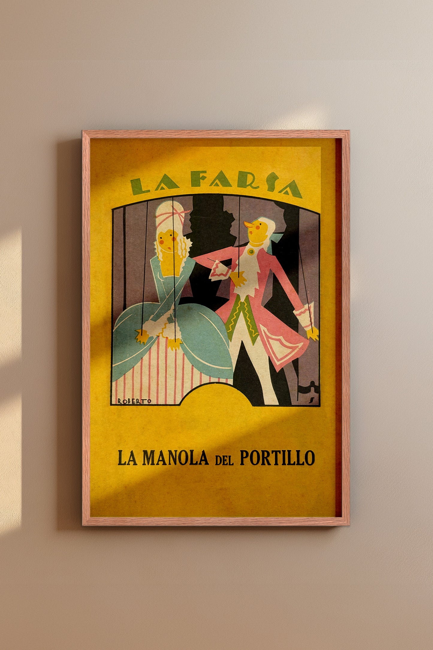 La Farsa – La Manola del Portillo 1920s Spanish Art Deco Vintage Poster Print