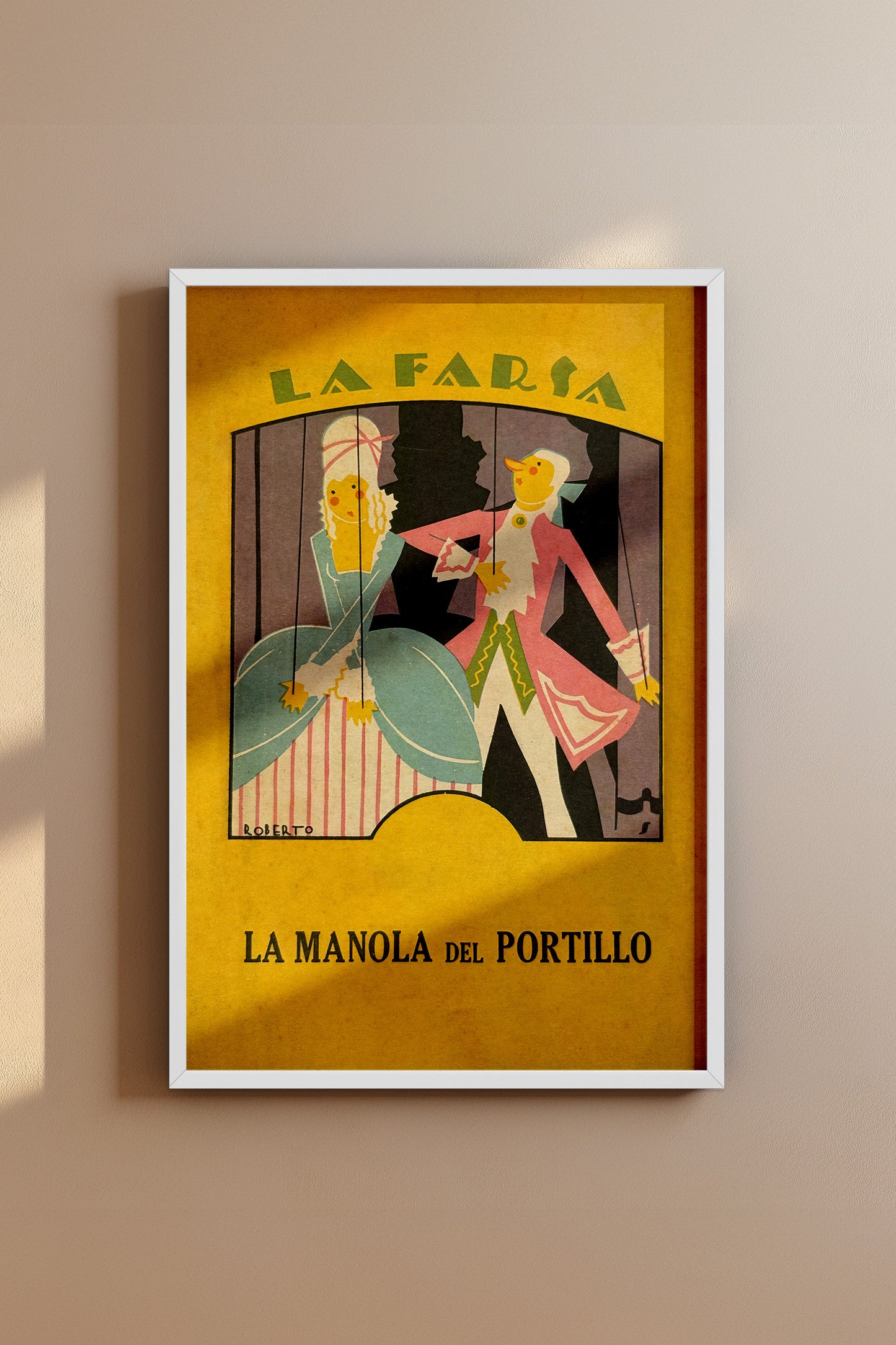 La Farsa – La Manola del Portillo 1920s Spanish Art Deco Vintage Poster Print
