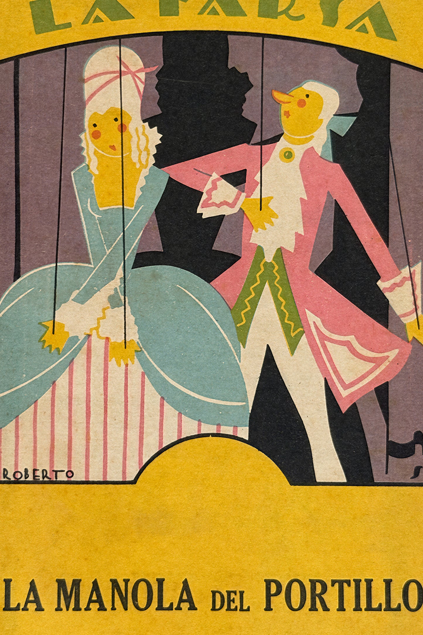 La Farsa – La Manola del Portillo 1920s Spanish Art Deco Vintage Poster Print