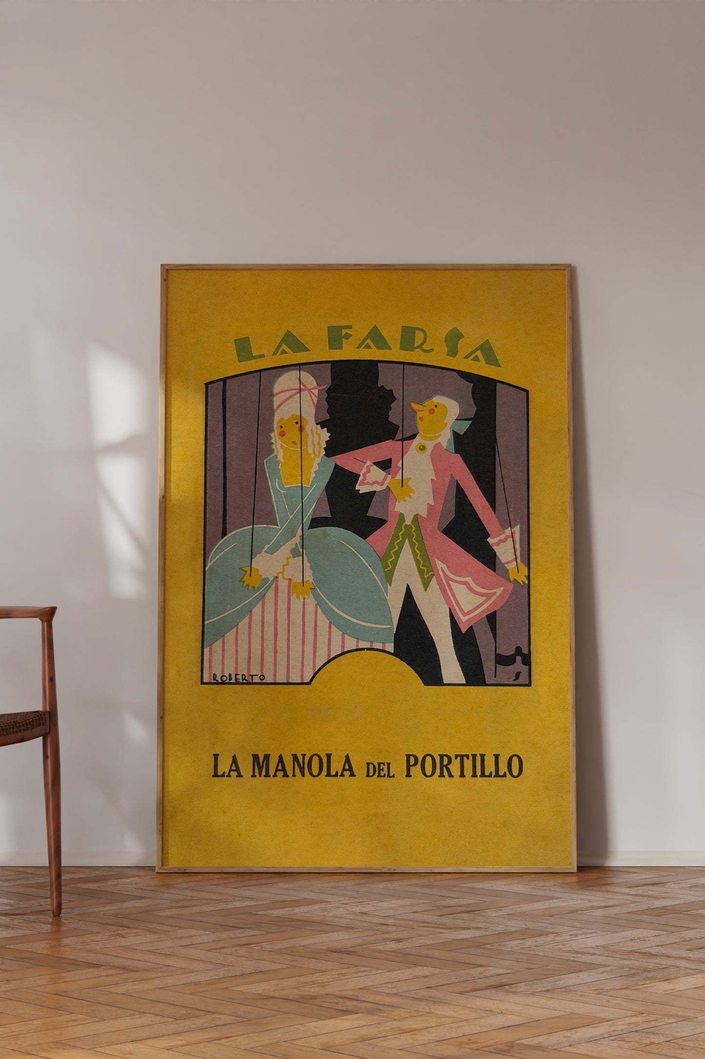 La Farsa – La Manola del Portillo 1920s Spanish Art Deco Vintage Poster Print