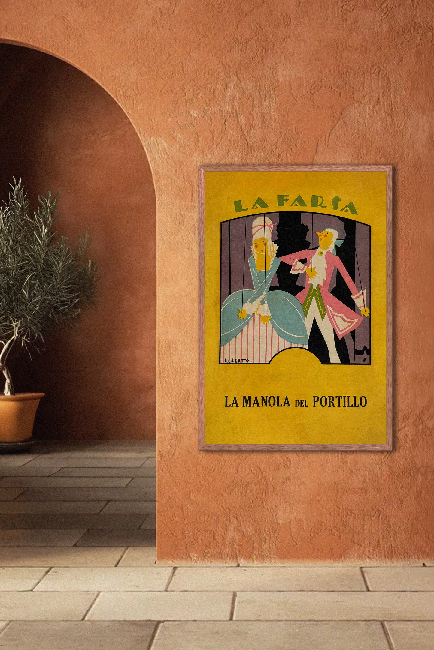 La Farsa – La Manola del Portillo 1920s Spanish Art Deco Vintage Poster Print