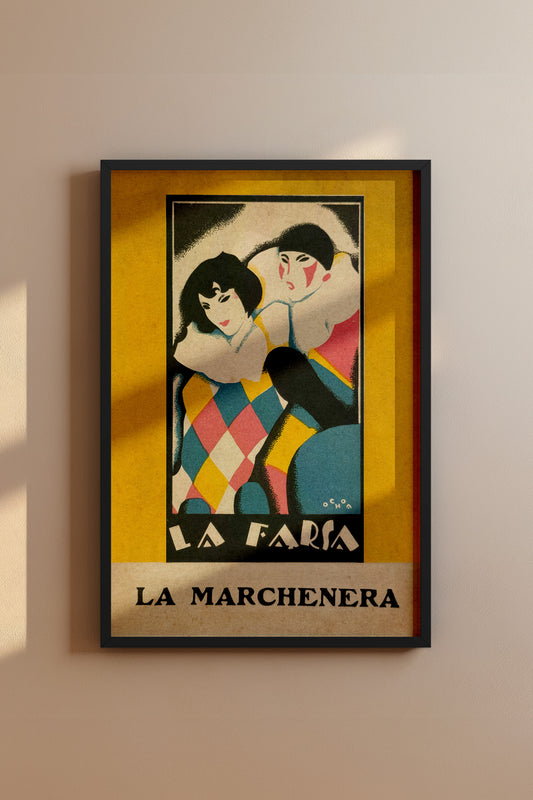 La Farsa – La Marchenera 1920s Spanish Art Deco Vintage Poster Print