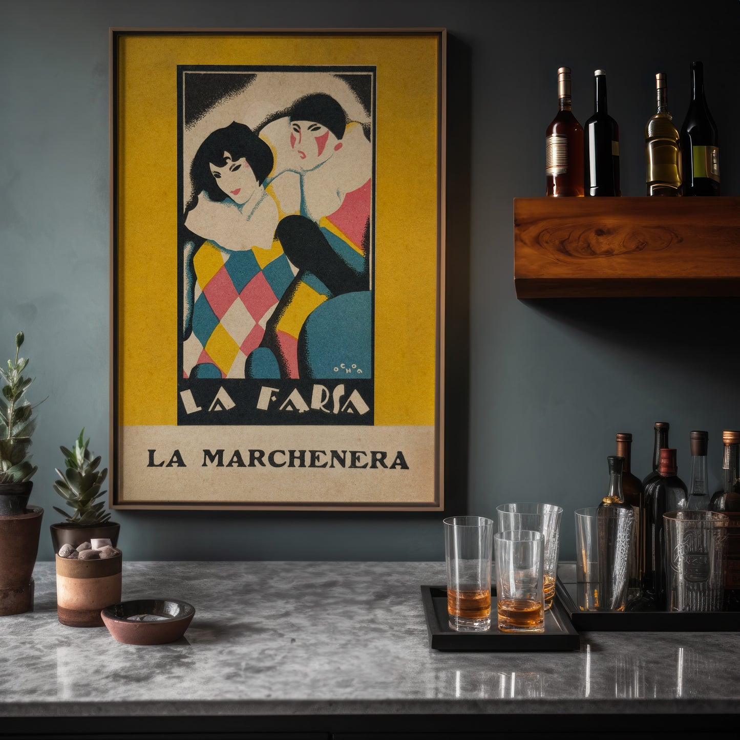 La Farsa – La Marchenera 1920s Spanish Art Deco Vintage Poster Print