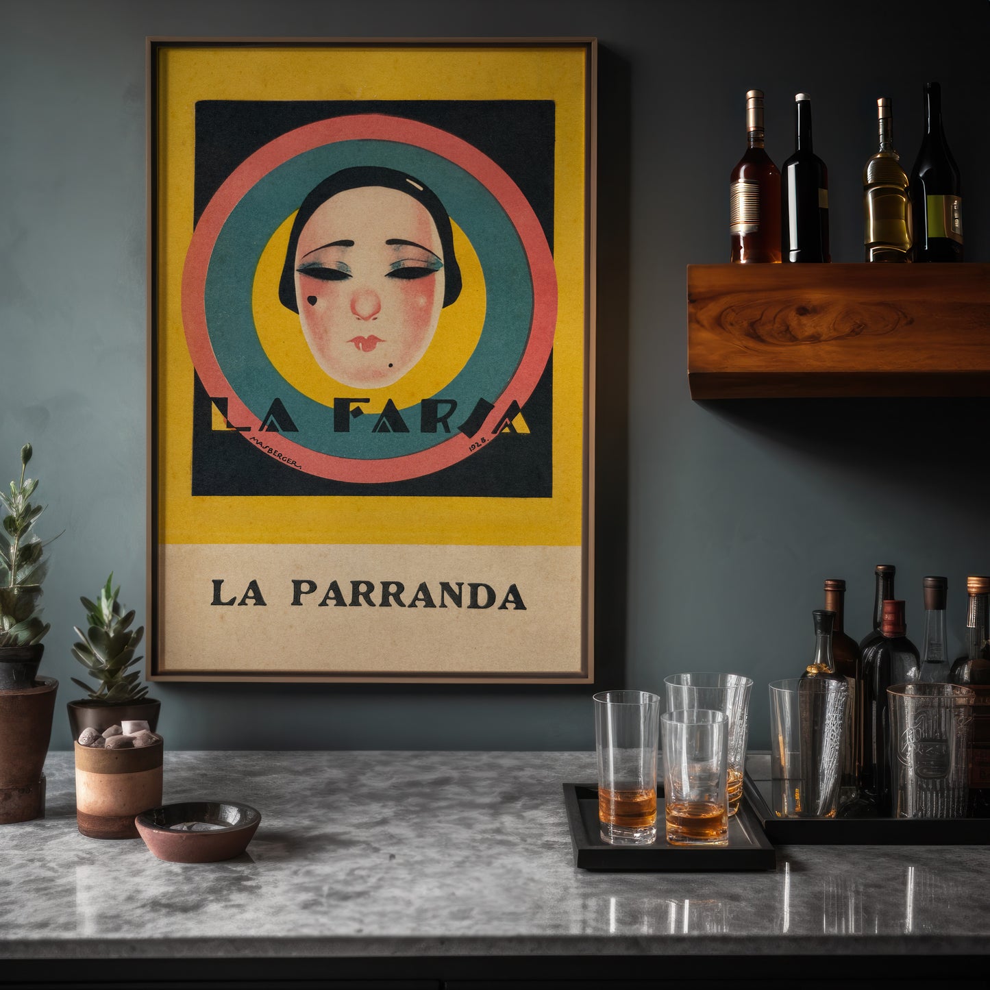 La Farsa – La Parranda 1920s Spanish Art Deco Vintage Poster Print