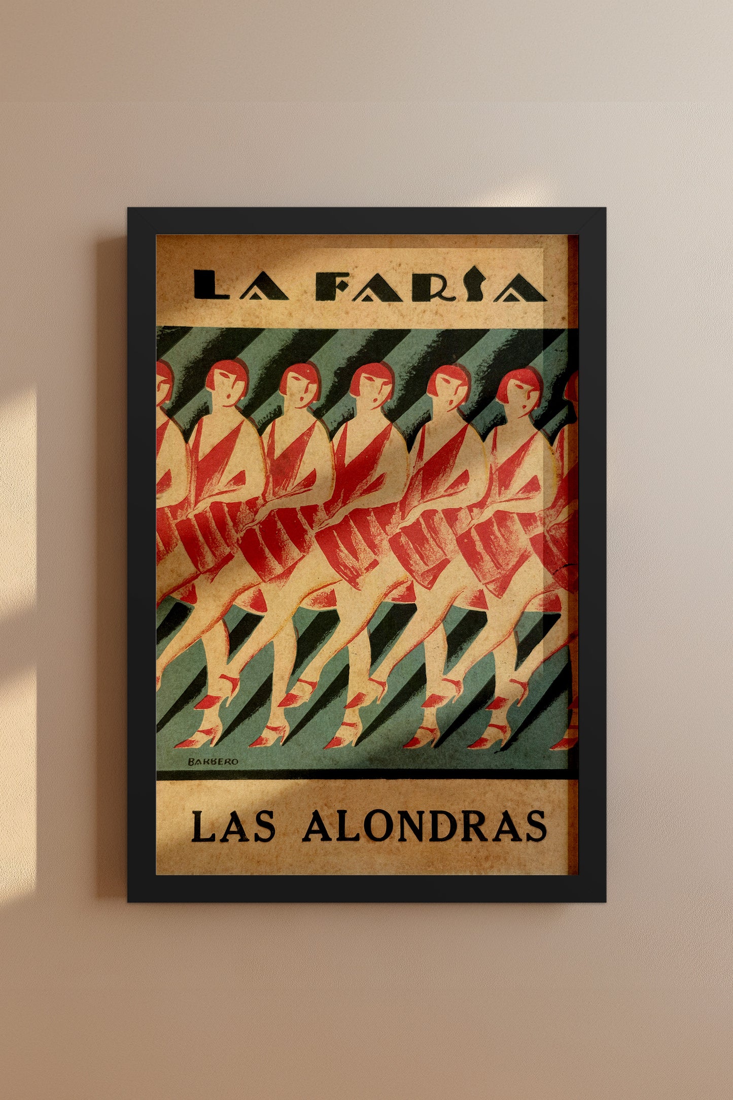 La Farsa – Las Alondras 1920s Spanish Art Deco Vintage Poster Print