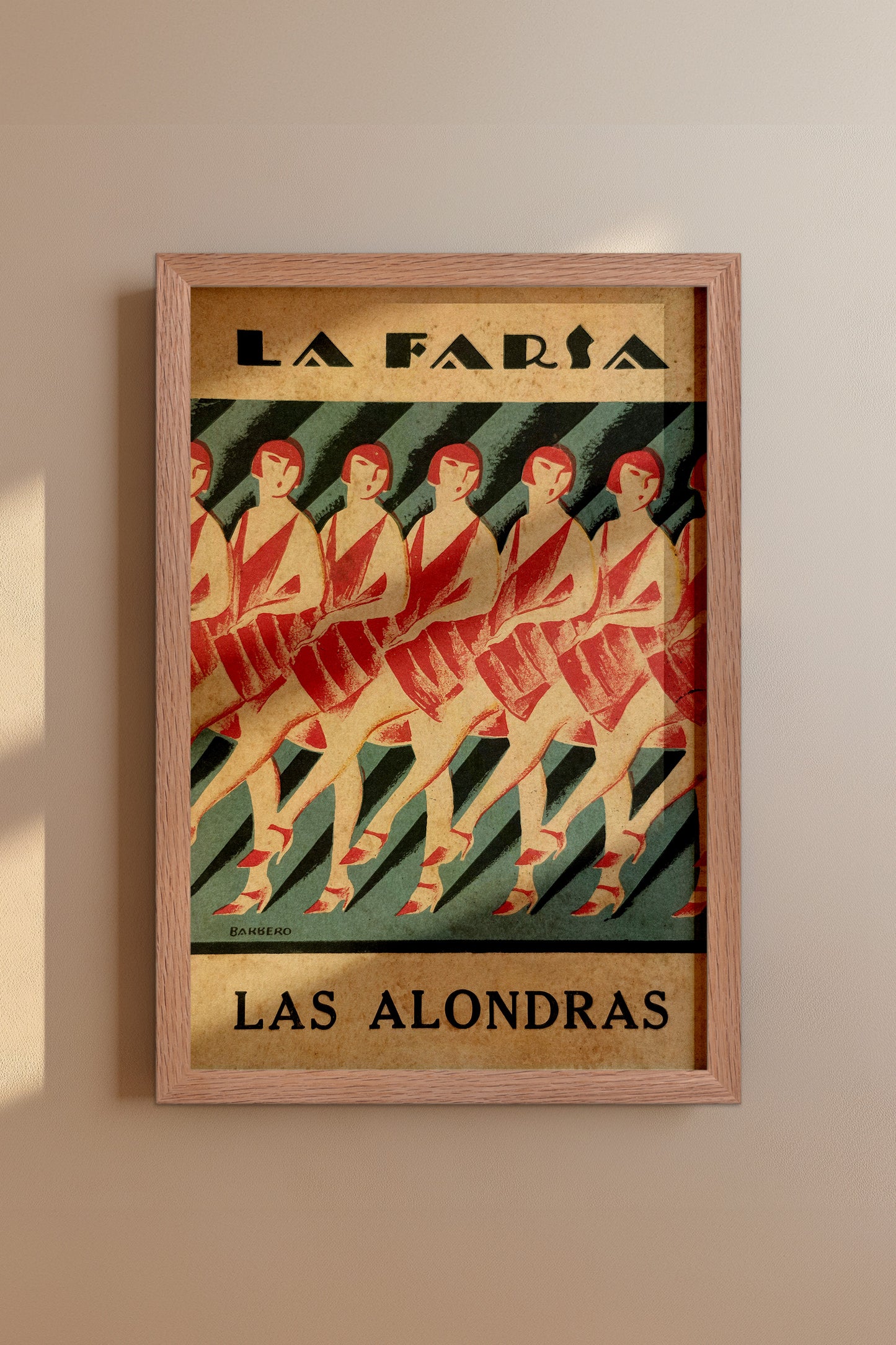La Farsa – Las Alondras 1920s Spanish Art Deco Vintage Poster Print