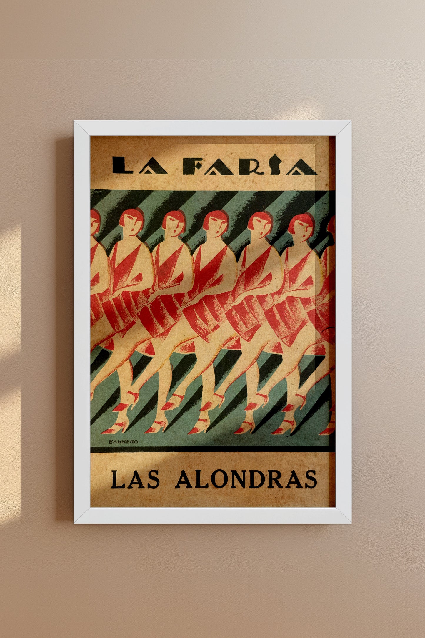 La Farsa – Las Alondras 1920s Spanish Art Deco Vintage Poster Print