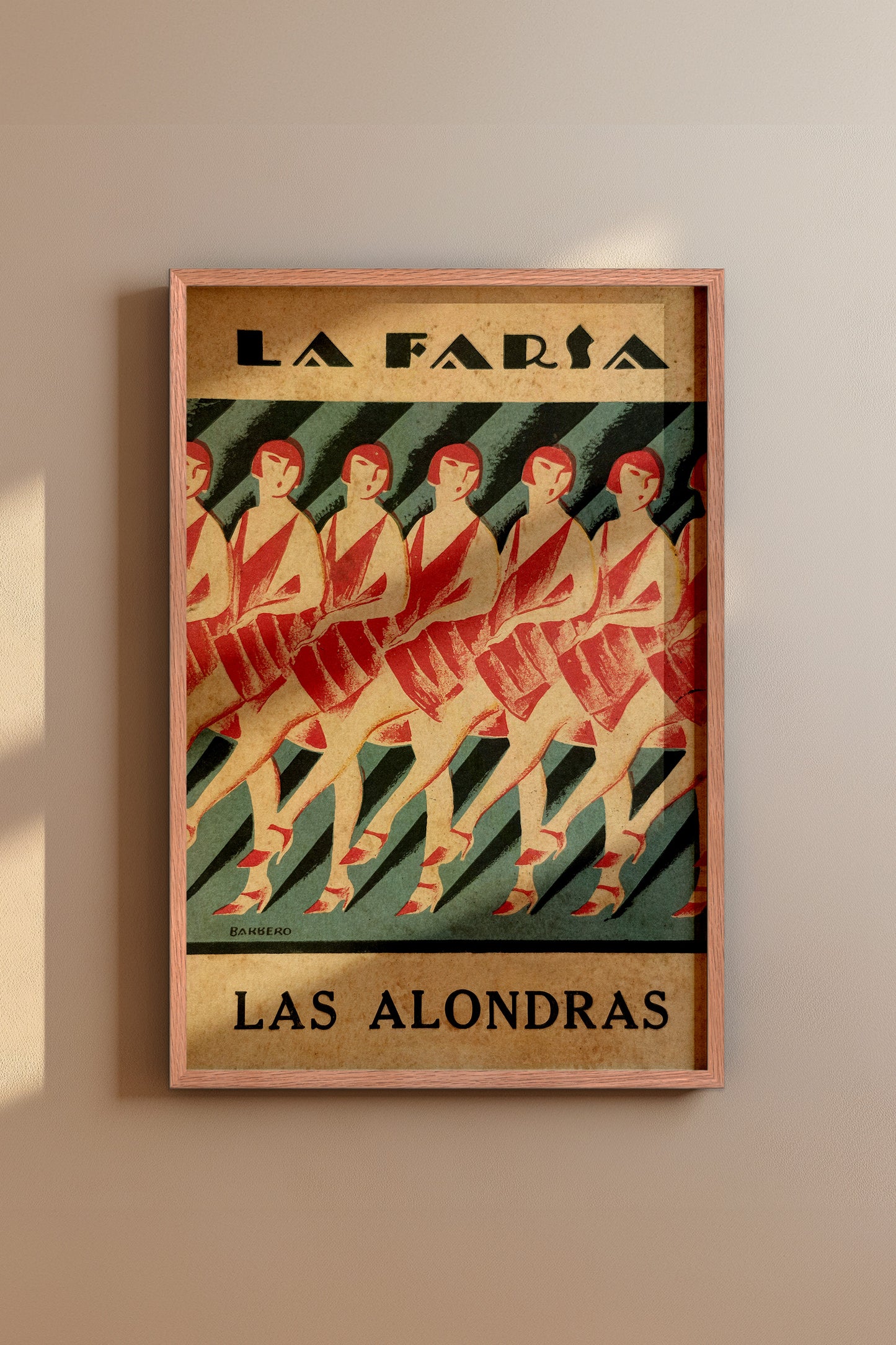 La Farsa – Las Alondras 1920s Spanish Art Deco Vintage Poster Print