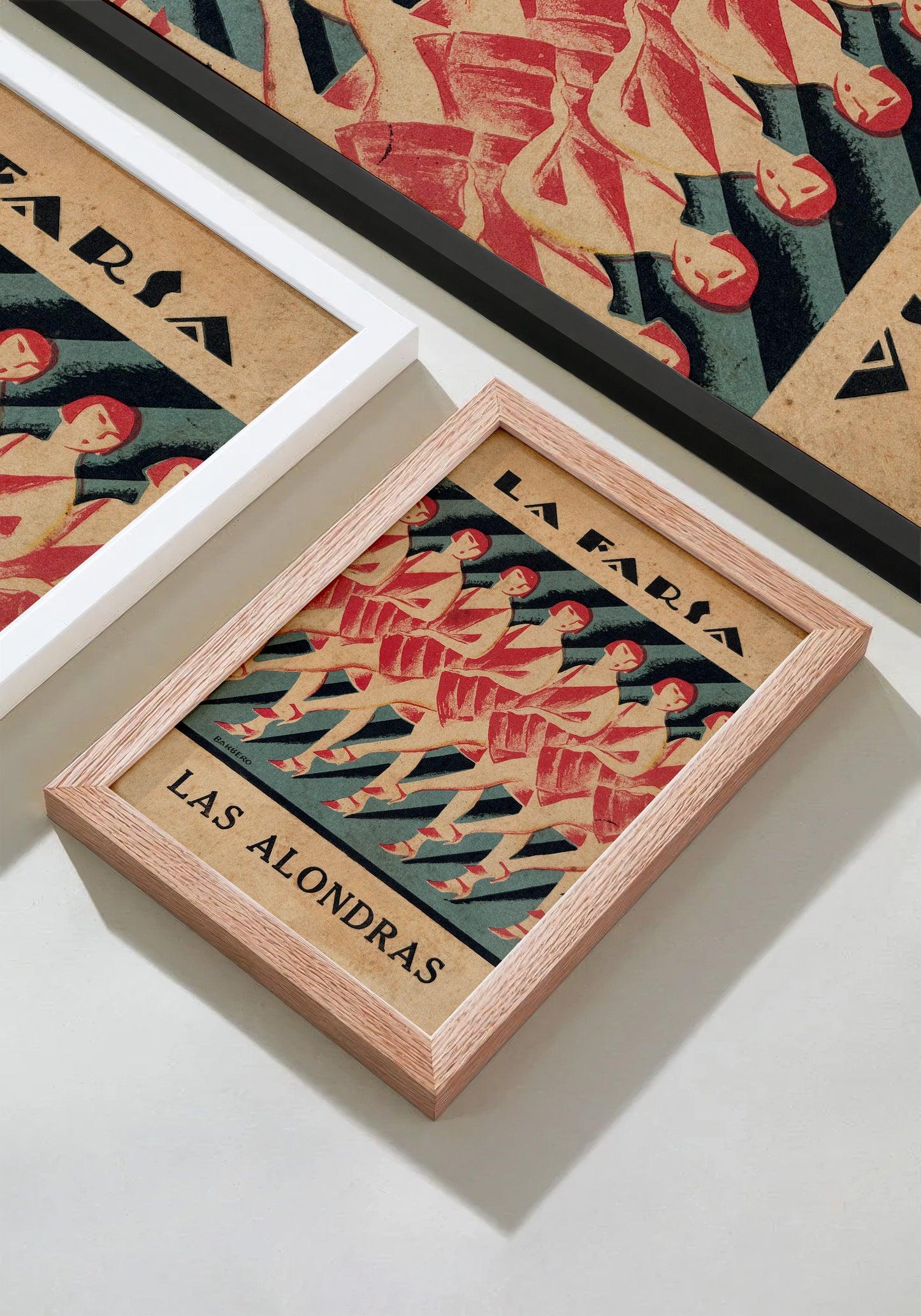 La Farsa – Las Alondras 1920s Spanish Art Deco Vintage Poster Print
