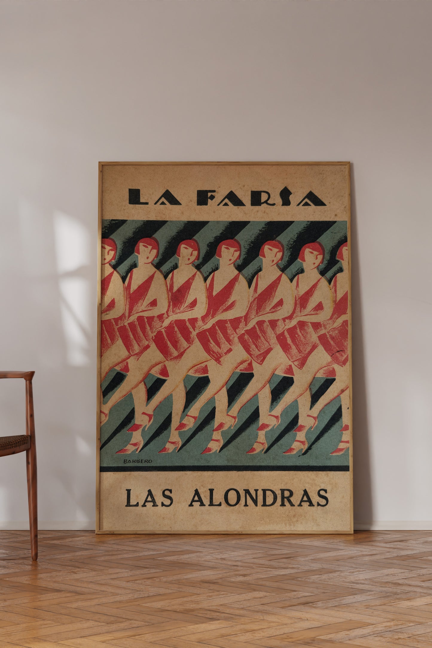 La Farsa – Las Alondras 1920s Spanish Art Deco Vintage Poster Print