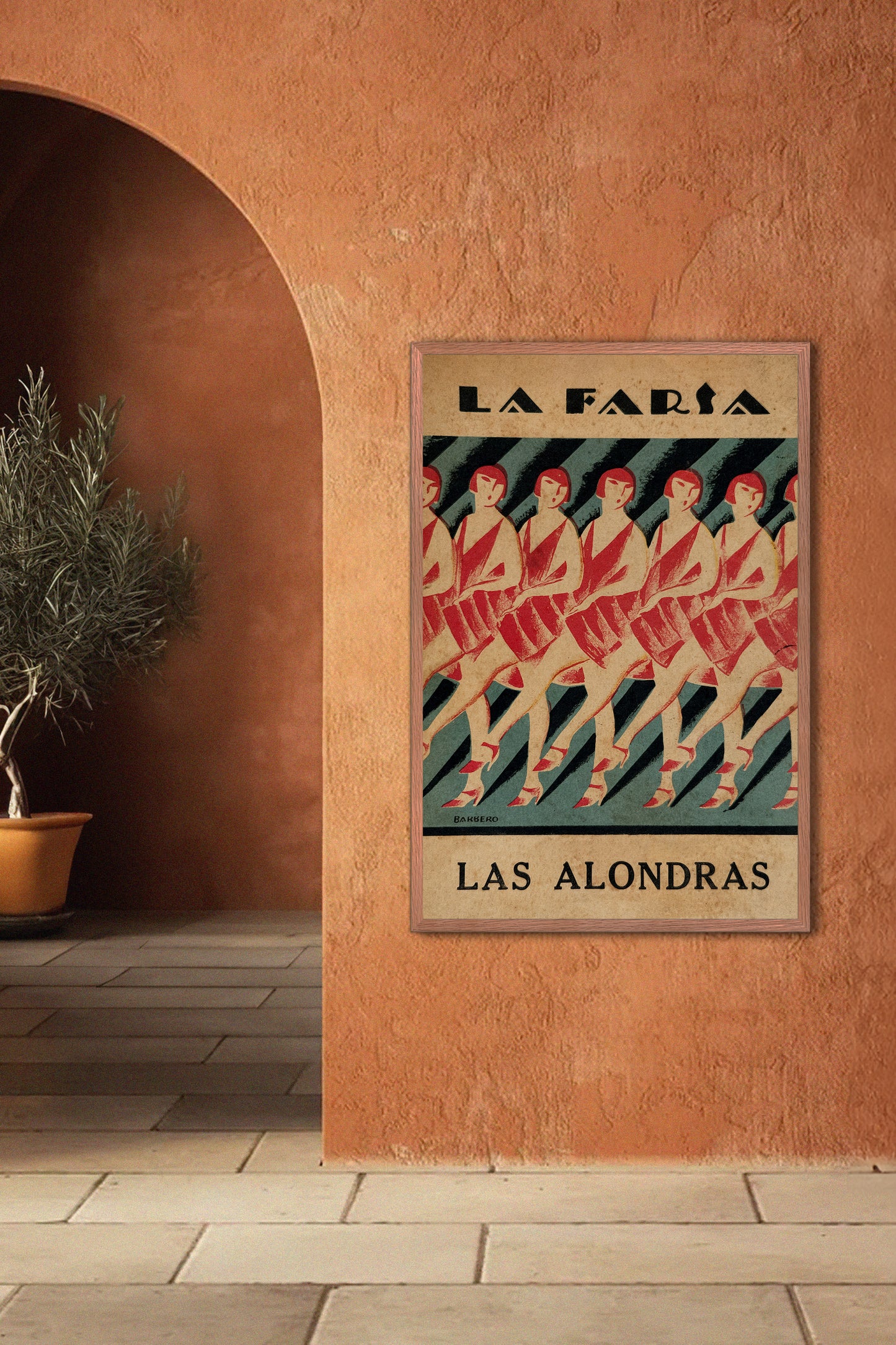 La Farsa – Las Alondras 1920s Spanish Art Deco Vintage Poster Print