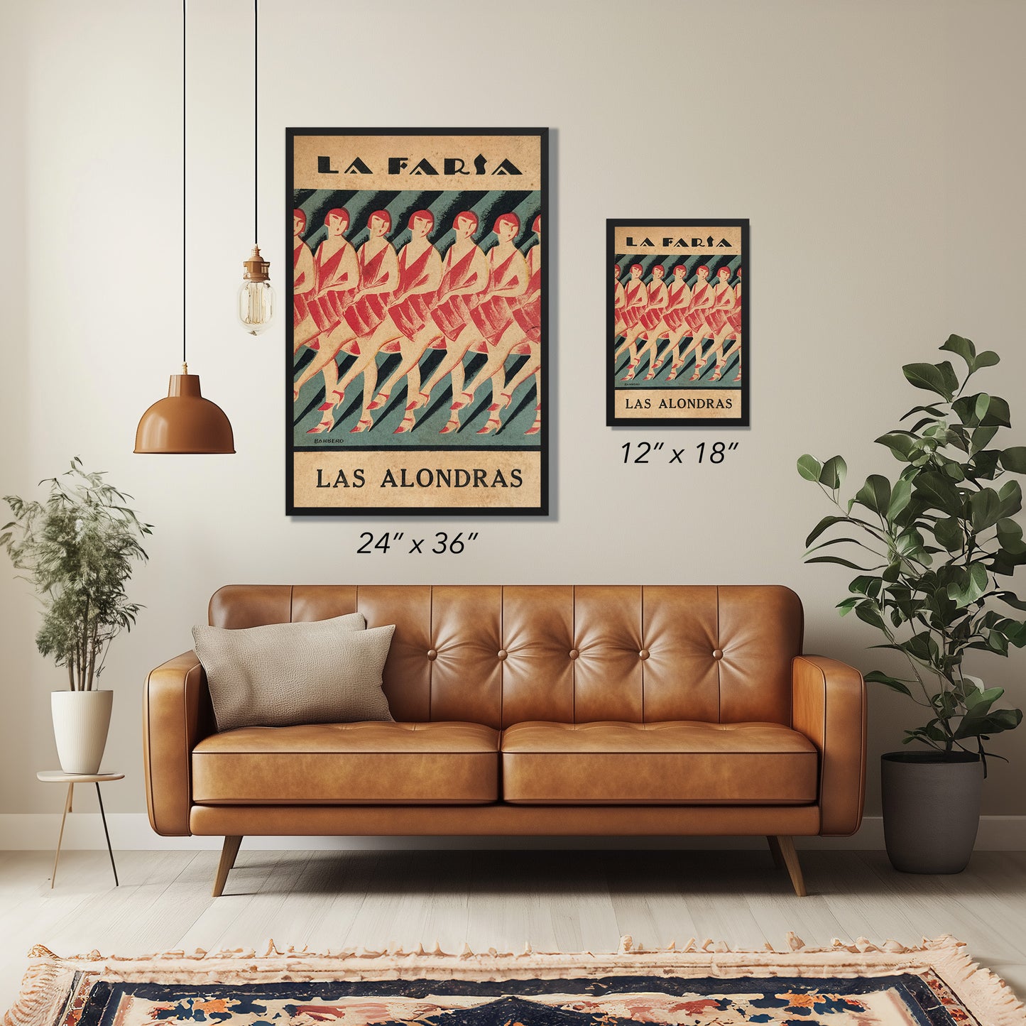 La Farsa – Las Alondras 1920s Spanish Art Deco Vintage Poster Print