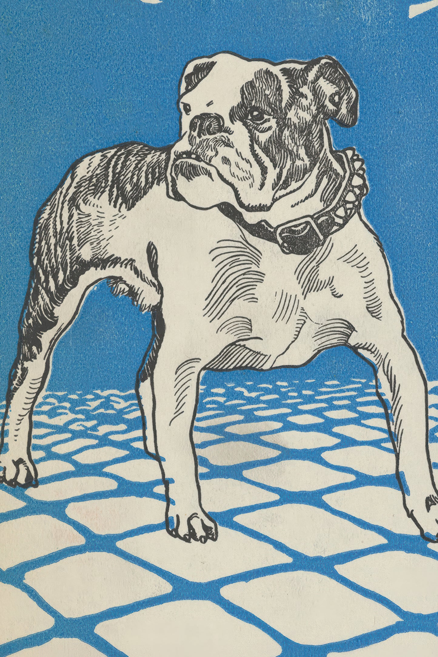 Stalwart Bulldog - Moriz Jung, 1912 Austrian Jugendstil Illustration