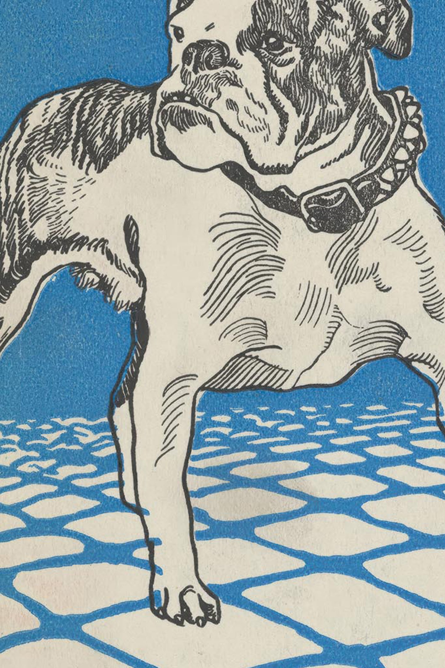 Stalwart Bulldog - Moriz Jung, 1912 Austrian Jugendstil Illustration