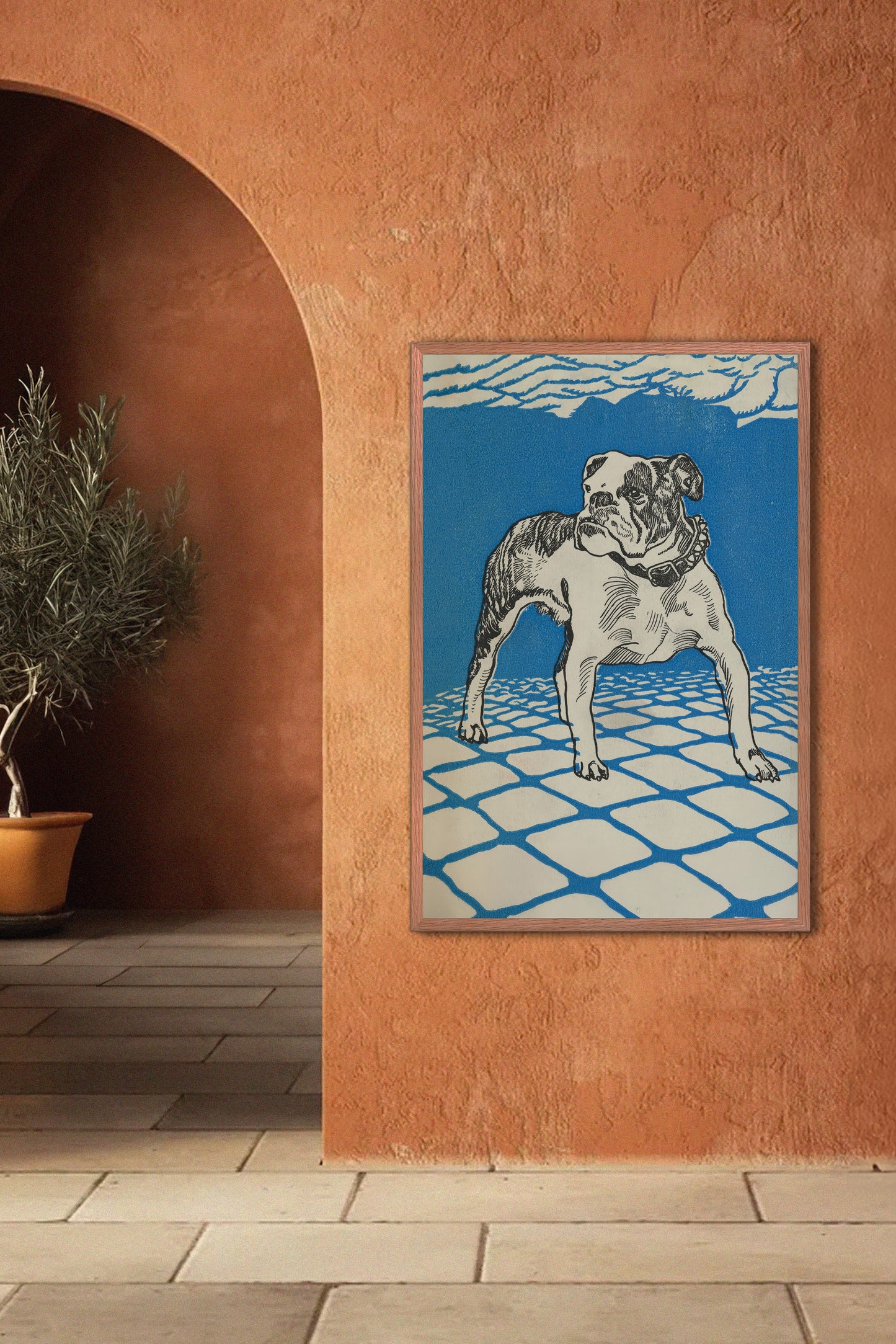 Stalwart Bulldog - Moriz Jung, 1912 Austrian Jugendstil Illustration