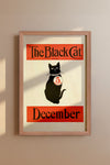 The Black Cat December Cover – 1904 Art Nouveau Magazine Illustration Vintage Print