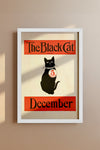 The Black Cat December Cover – 1904 Art Nouveau Magazine Illustration Vintage Print