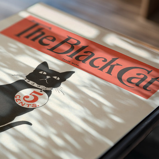 The Black Cat December Cover – 1904 Art Nouveau Magazine Illustration Vintage Print