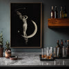 1889 Moon and Stars Vintage Print – Celestial Woman Wall Art