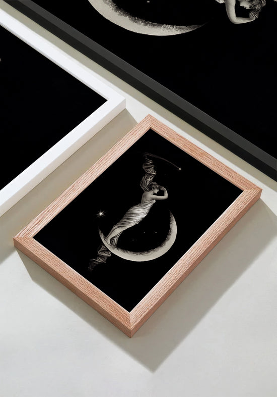 1889 Moon and Stars Vintage Print – Celestial Woman Wall Art