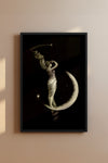 1889 Moon and Stars Vintage Print – Celestial Woman Wall Art