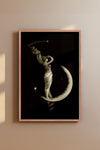 1889 Moon and Stars Vintage Print – Celestial Woman Wall Art