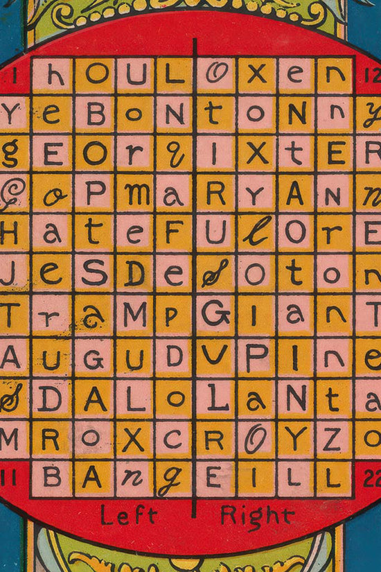 Overlap Puzzle No. 10 – 19th Century British Puzzle Card Print