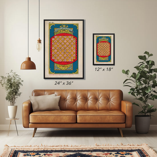 Overlap Puzzle No. 10 – 19th Century British Puzzle Card Print