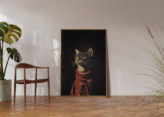 Vintage Cat Wall Art Print - 1920's Italian Poster Style