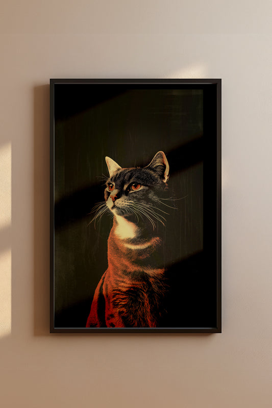 Vintage Cat Wall Art Print - 1920's Italian Poster Style