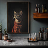Vintage Cat Wall Art Print - 1920's Italian Poster Style