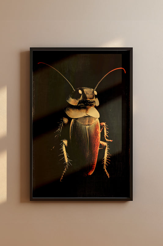 Vintage Cockroach Wall Art Print - 1920's Italian Poster Style