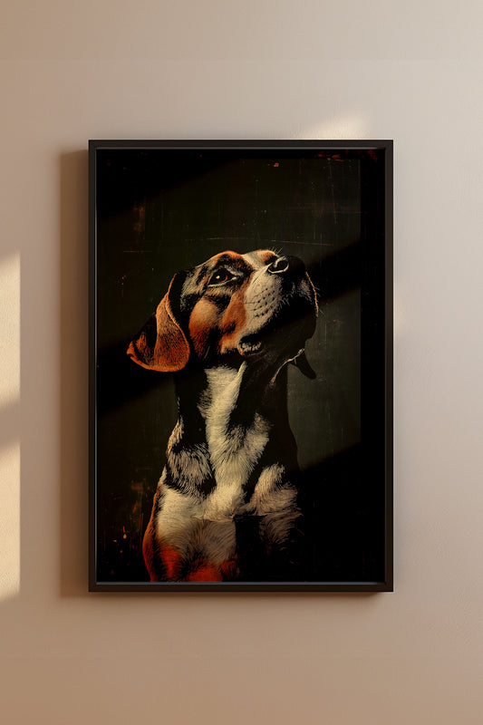 Vintage Dog Wall Art Print - 1920's Italian Poster Style