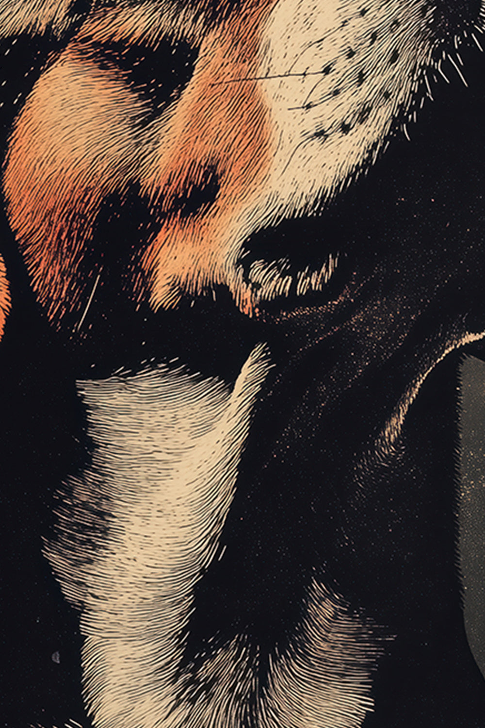 Vintage Dog Wall Art Print - 1920's Italian Poster Style