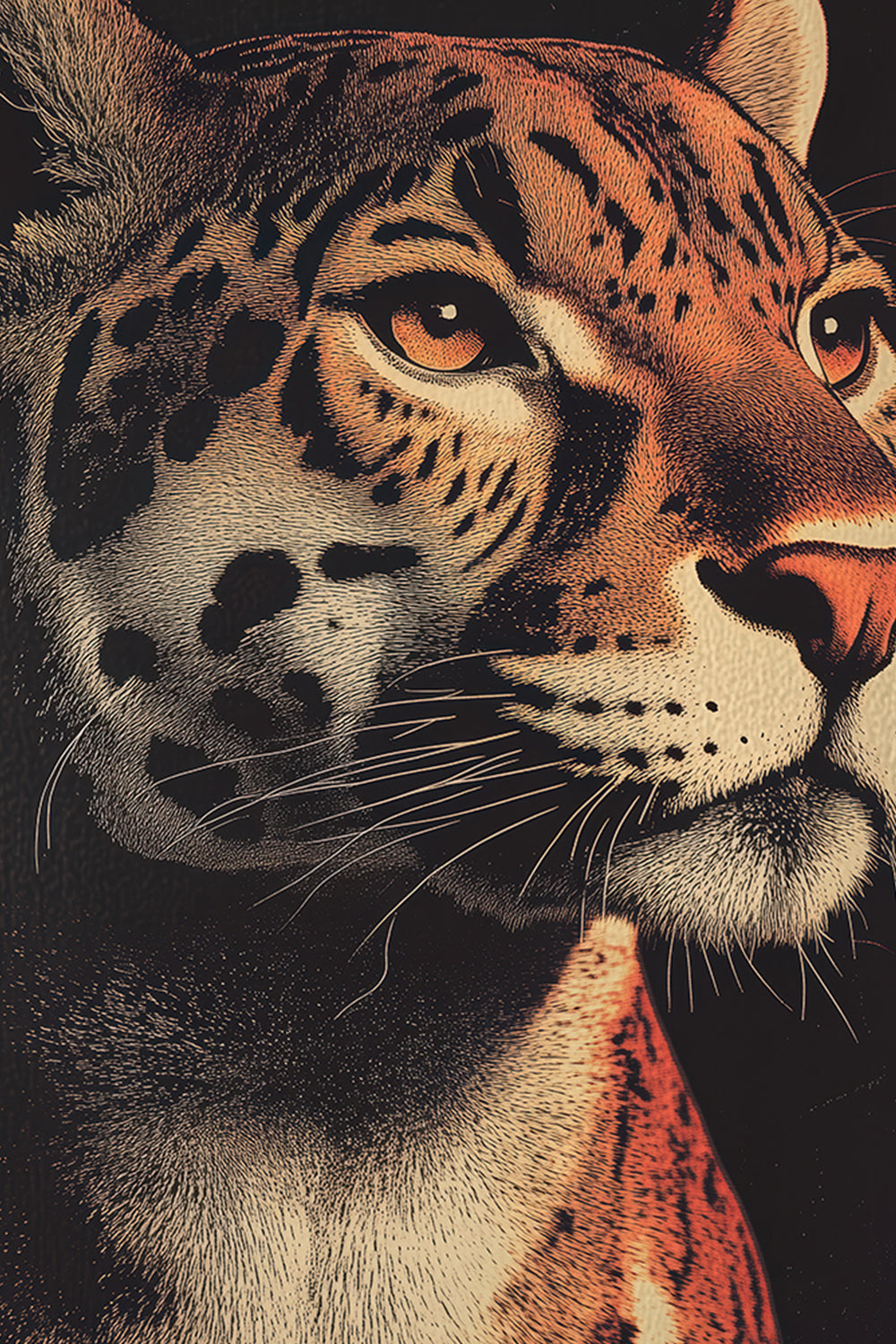 Vintage Jaguar Wall Art Print - 1920's Italian Poster Style