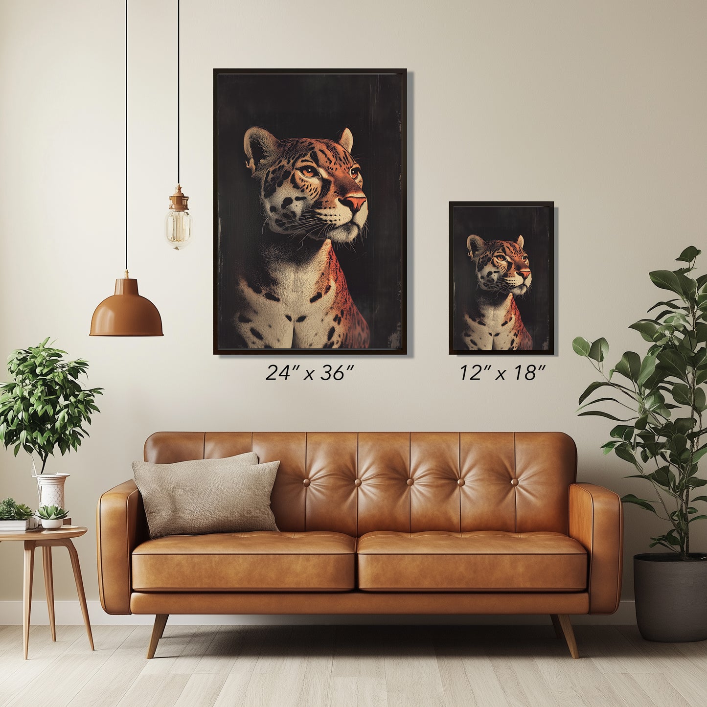 Vintage Jaguar Wall Art Print - 1920's Italian Poster Style
