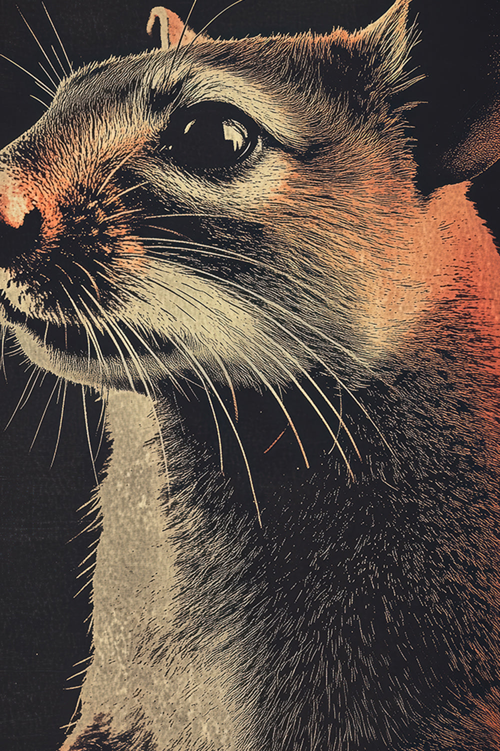 Vintage Mouse Wall Art Print - 1920's Italian Poster Style